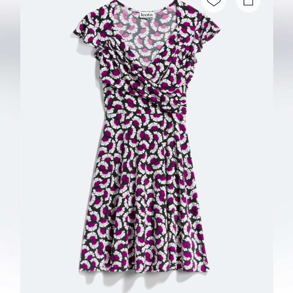 Leota Black, Grey and Plum Dress